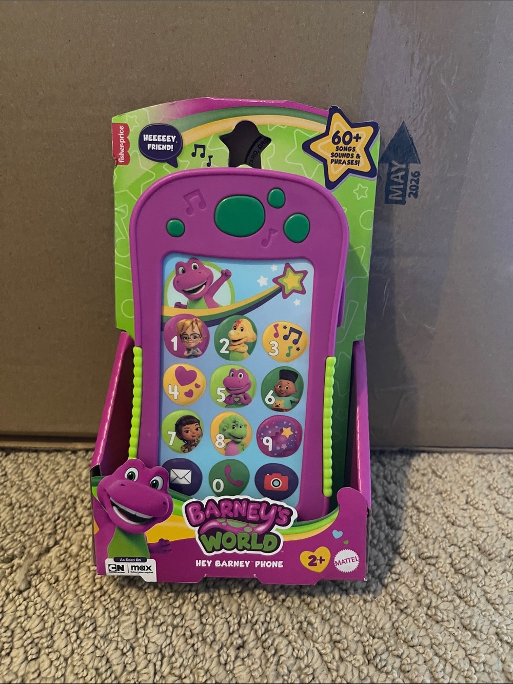 Fisher-Price Barney's World Hey Barney Phone - Bright Purple and Green